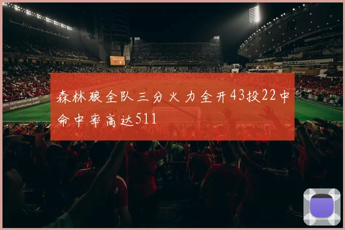 森林狼全队三分火力全开43投22中命中率高达511